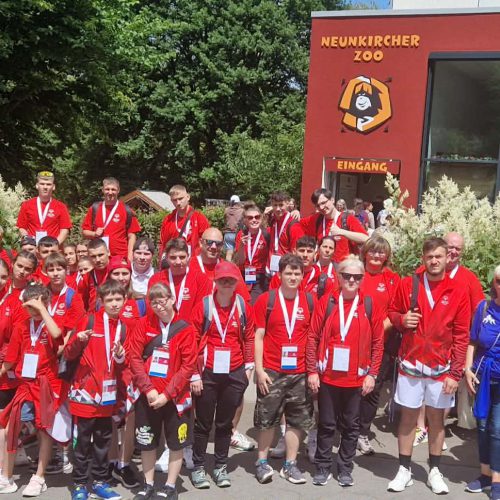 Helferteam SRV im Vorfeld der Special Olympics im Rahmen des Host-Team-Programms